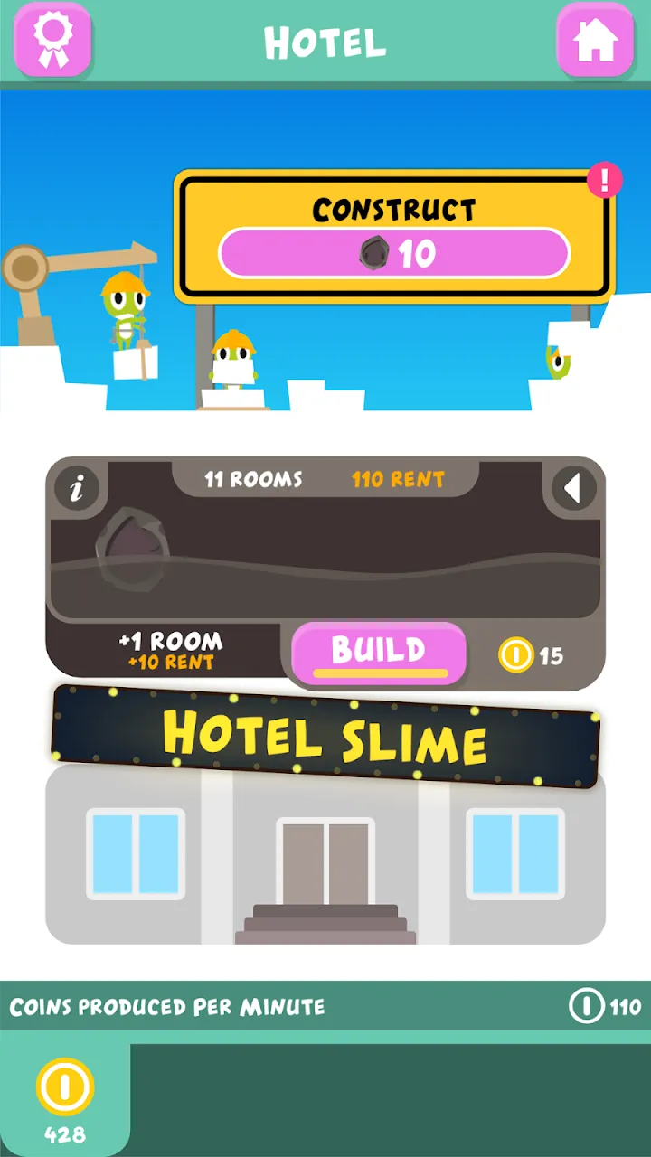 Elementy gry Hotel Slime